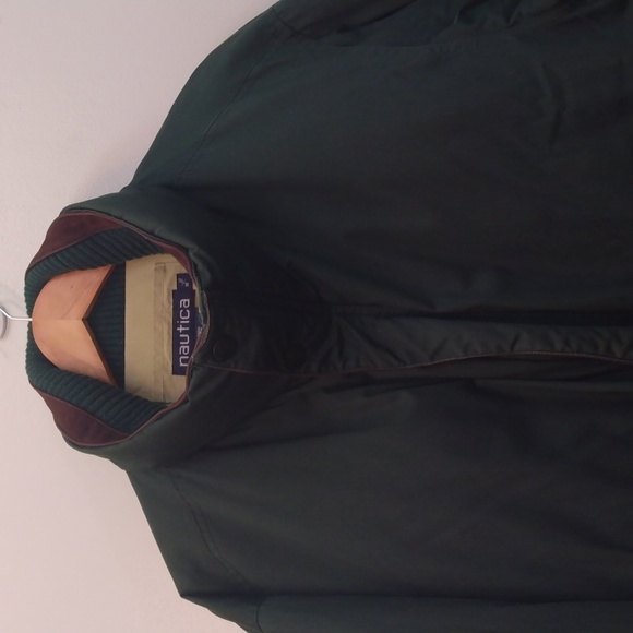 Vintage Nautica Green XL Down Filled Aviator/Bomber Coat - Picture 10 of 15